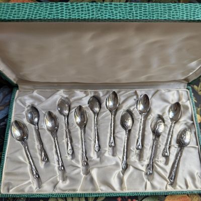 Ложка кофейная 11 см серебрение Франция