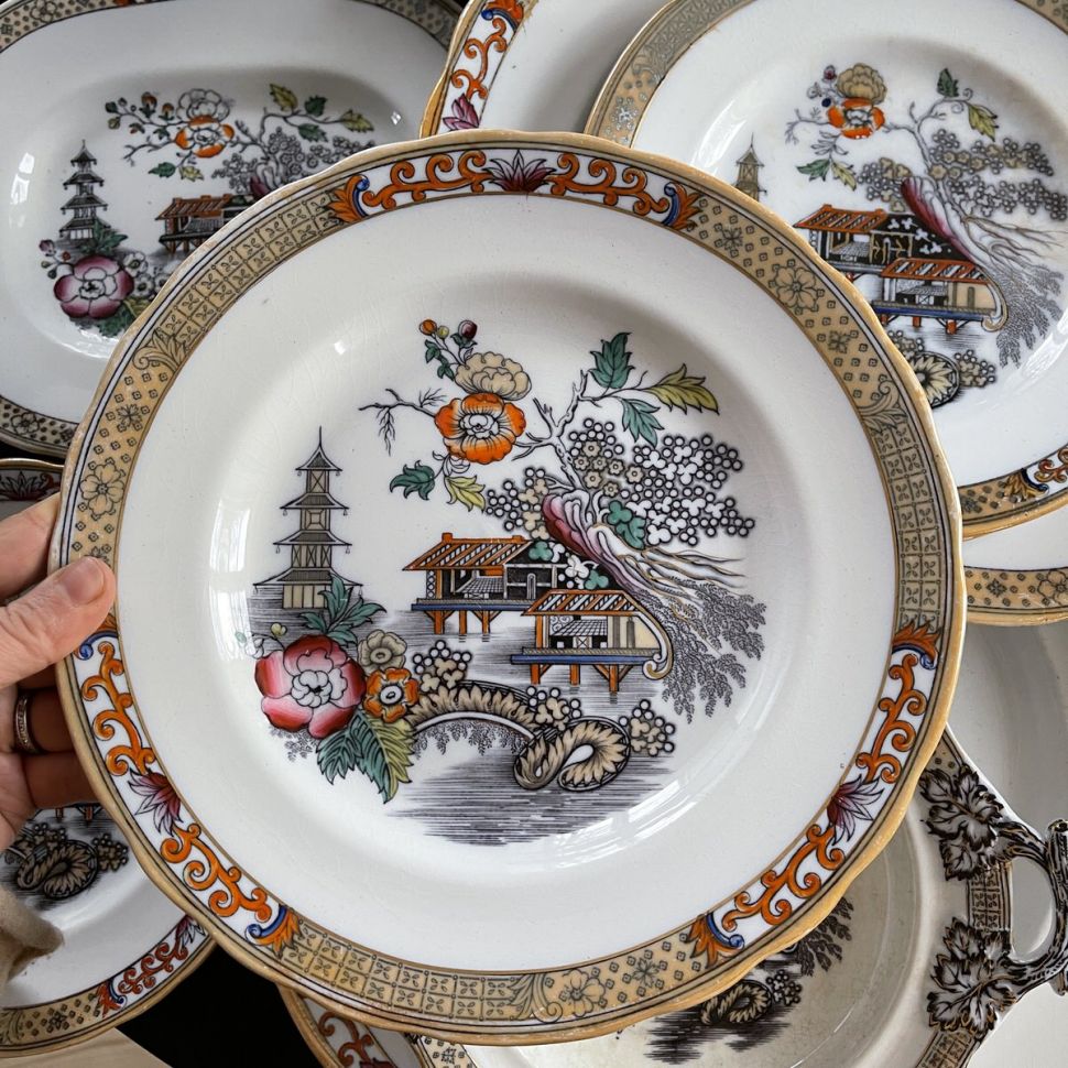 Тарелка 26 см Rorstrand серия Japan Швеция 1859 год