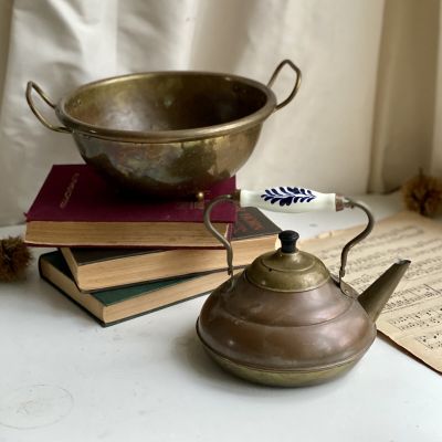 Чайник 1 литр Ветвь латунь медь