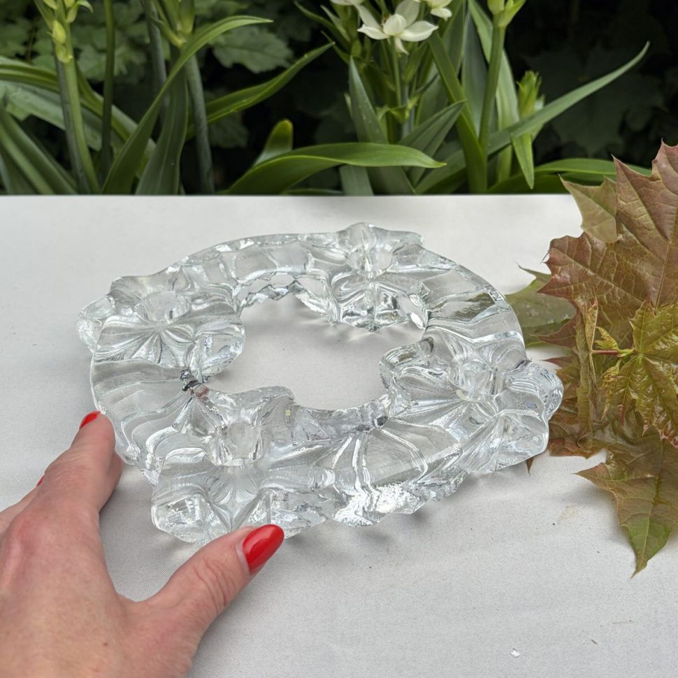 Подсвечник Nybro Crystal 22 см хрусталь Швеция