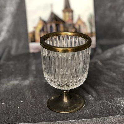 Бокал 200мл хрусталь, металл, течет