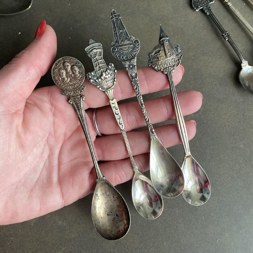 Ложка 13 см набор 4 шт мельхиор