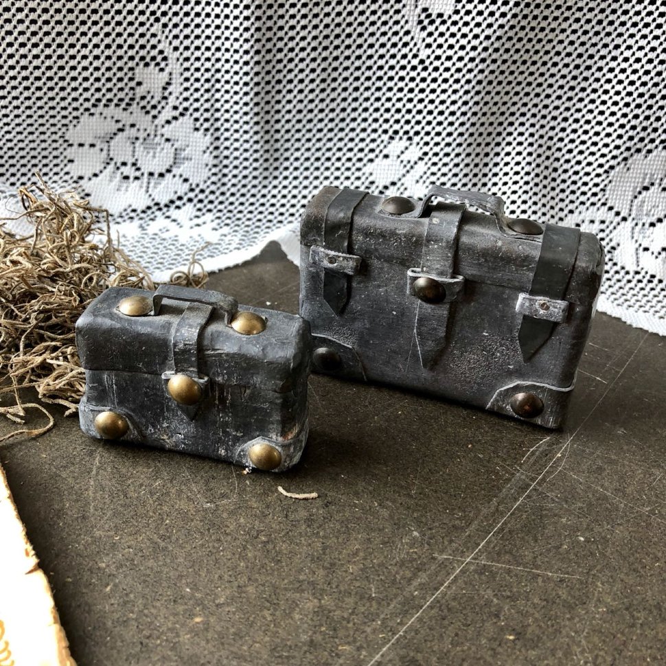 Чемоданы, мини декор ручной работы, олово