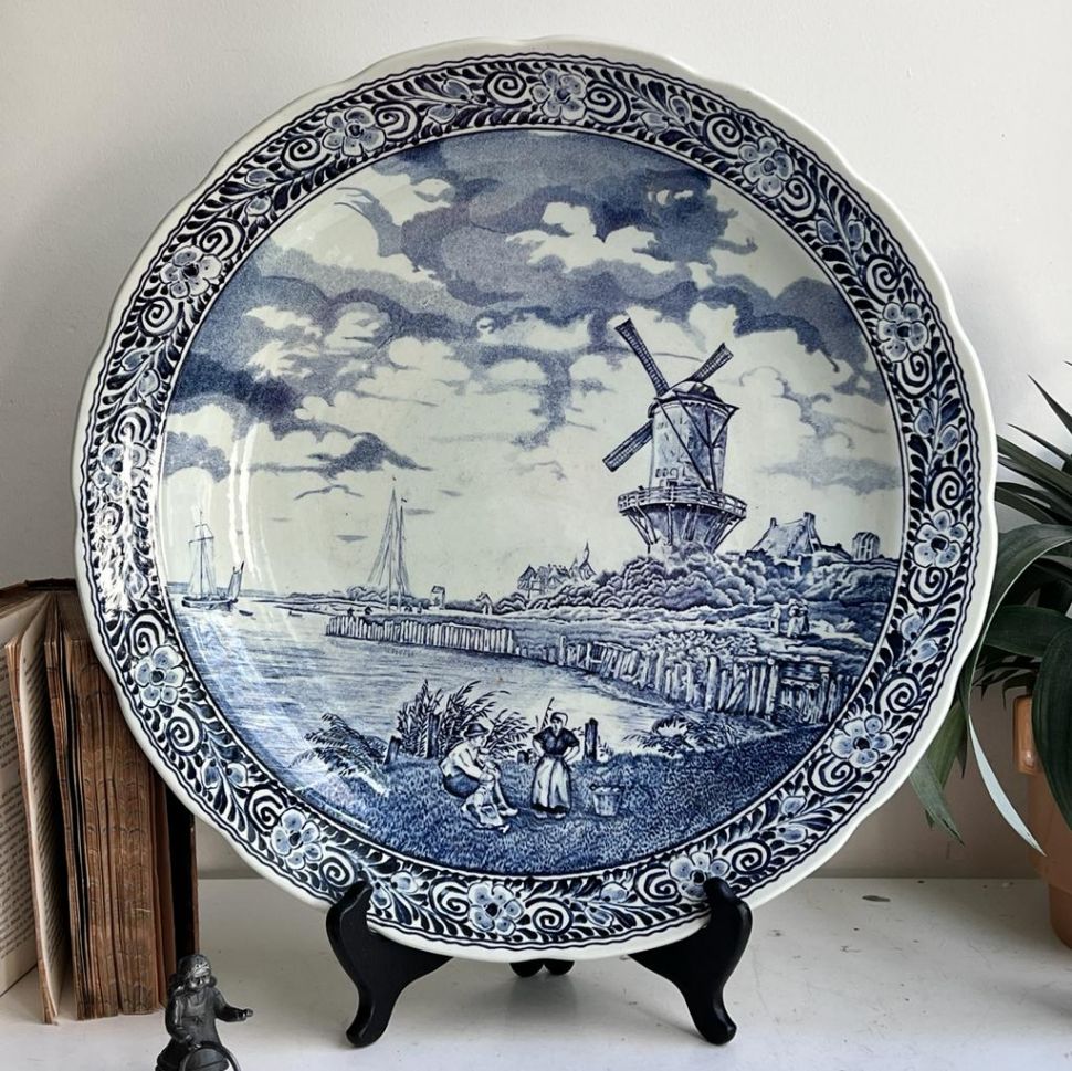 Блюдо Мельница 39 см Boch Delft фарфор