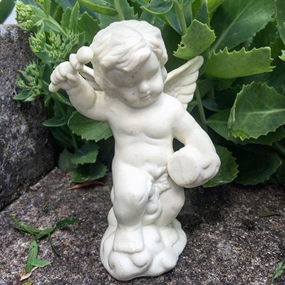 Статуэтка Ангел с барабаном бисквитный фарфор