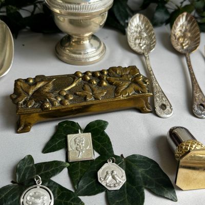 Шкатулка 12 см бронза Артнуво