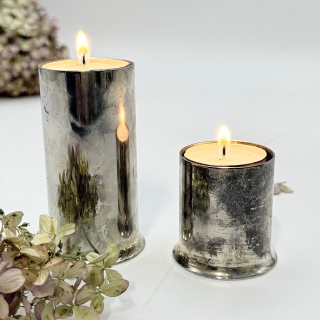 Подсвечник двусторонний 5 см мельхиор Франция 