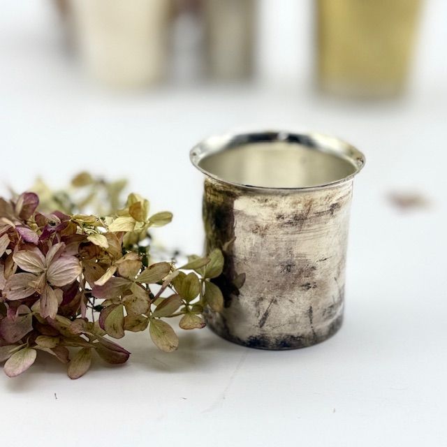 Подсвечник двусторонний 5 см мельхиор Франция 