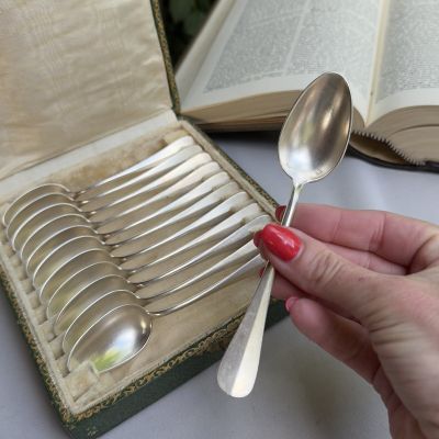 Ложка чайная 15 см серебрение Франция начало 20 в.