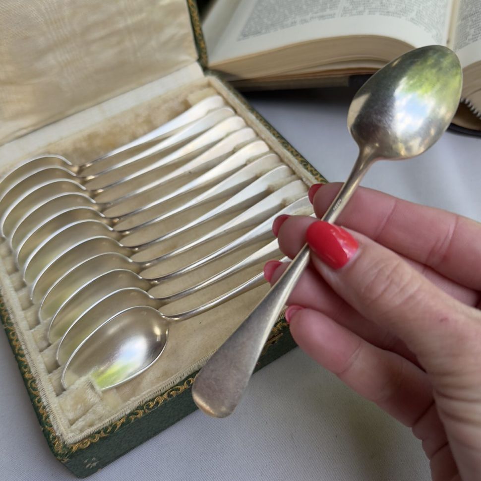 Ложка чайная 15 см серебрение Франция начало 20 в.