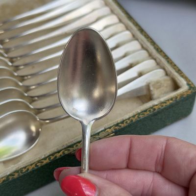 Ложка чайная 15 см серебрение Франция начало 20 в.