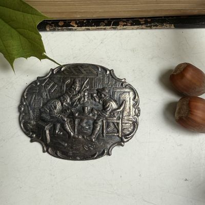 Брошь В Таверне 6 см серебро Нидерланды