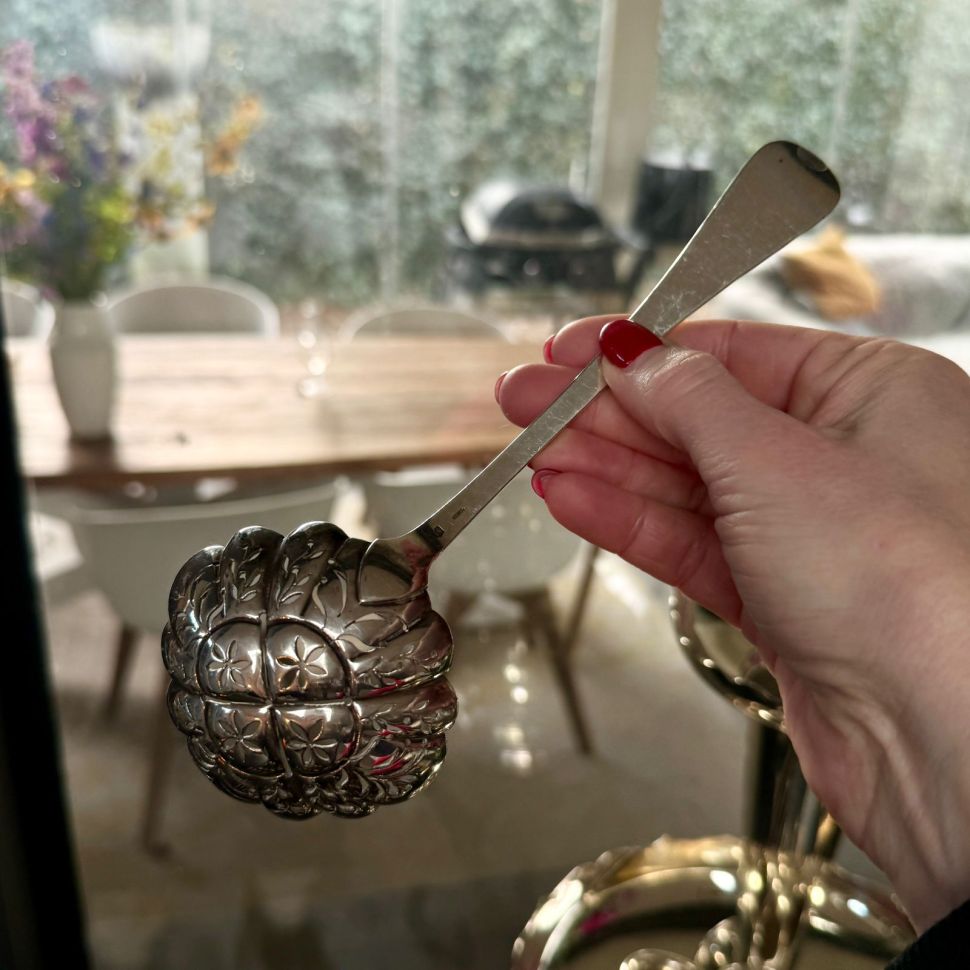 Ложка сифтер с прорезями Christofle 21 см серебрение Франция