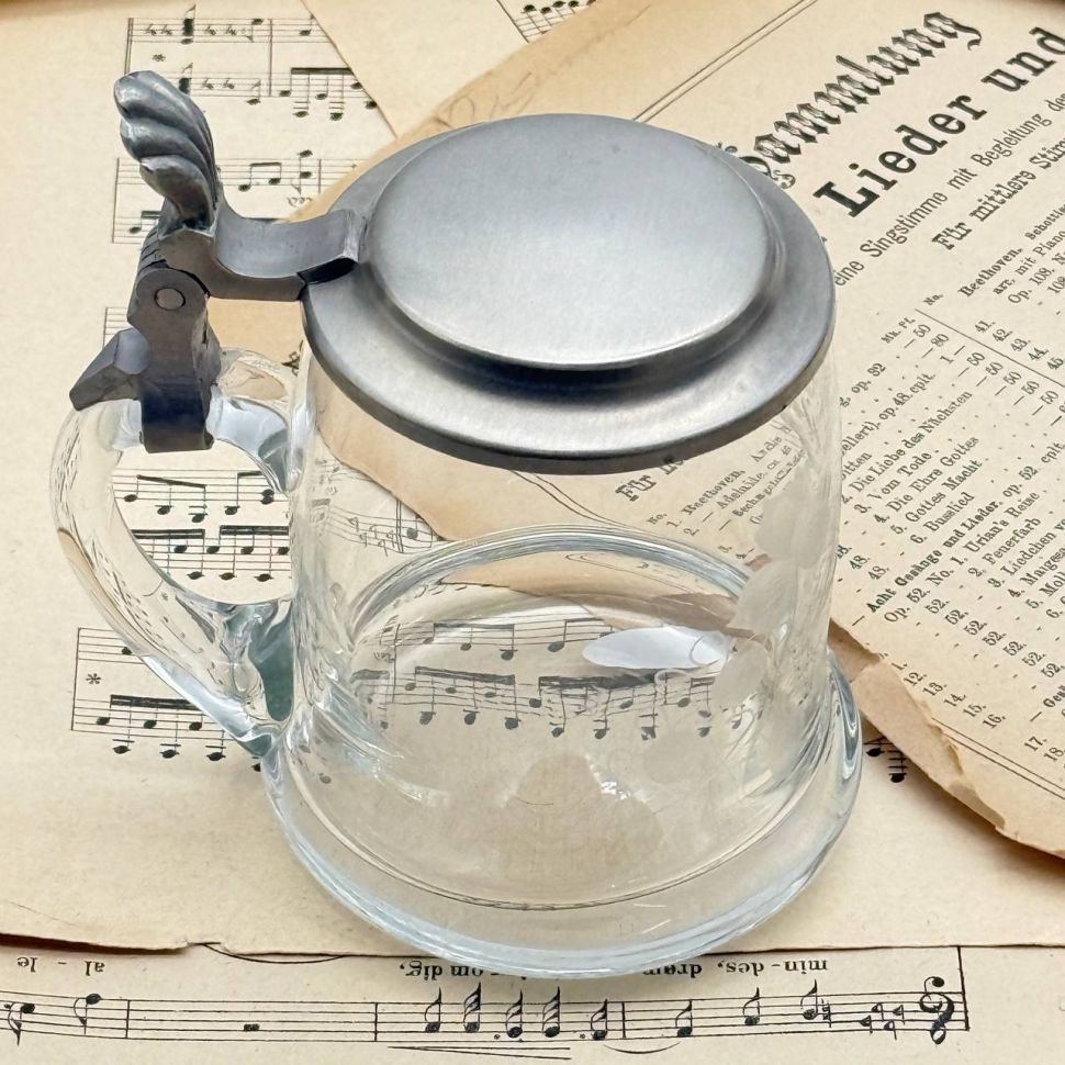 Кружка пивная 350 мл хрусталь олово Германия