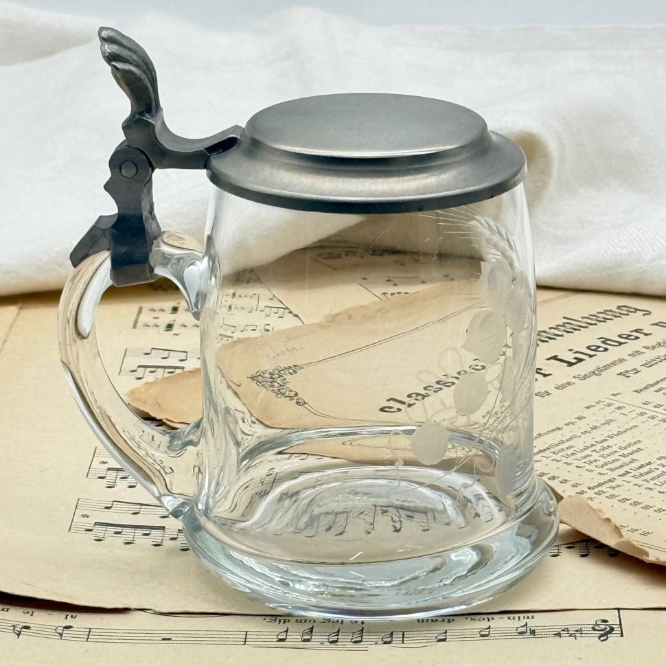 Кружка пивная 350 мл хрусталь олово Германия