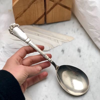 Ложка салатная мельхиоровая