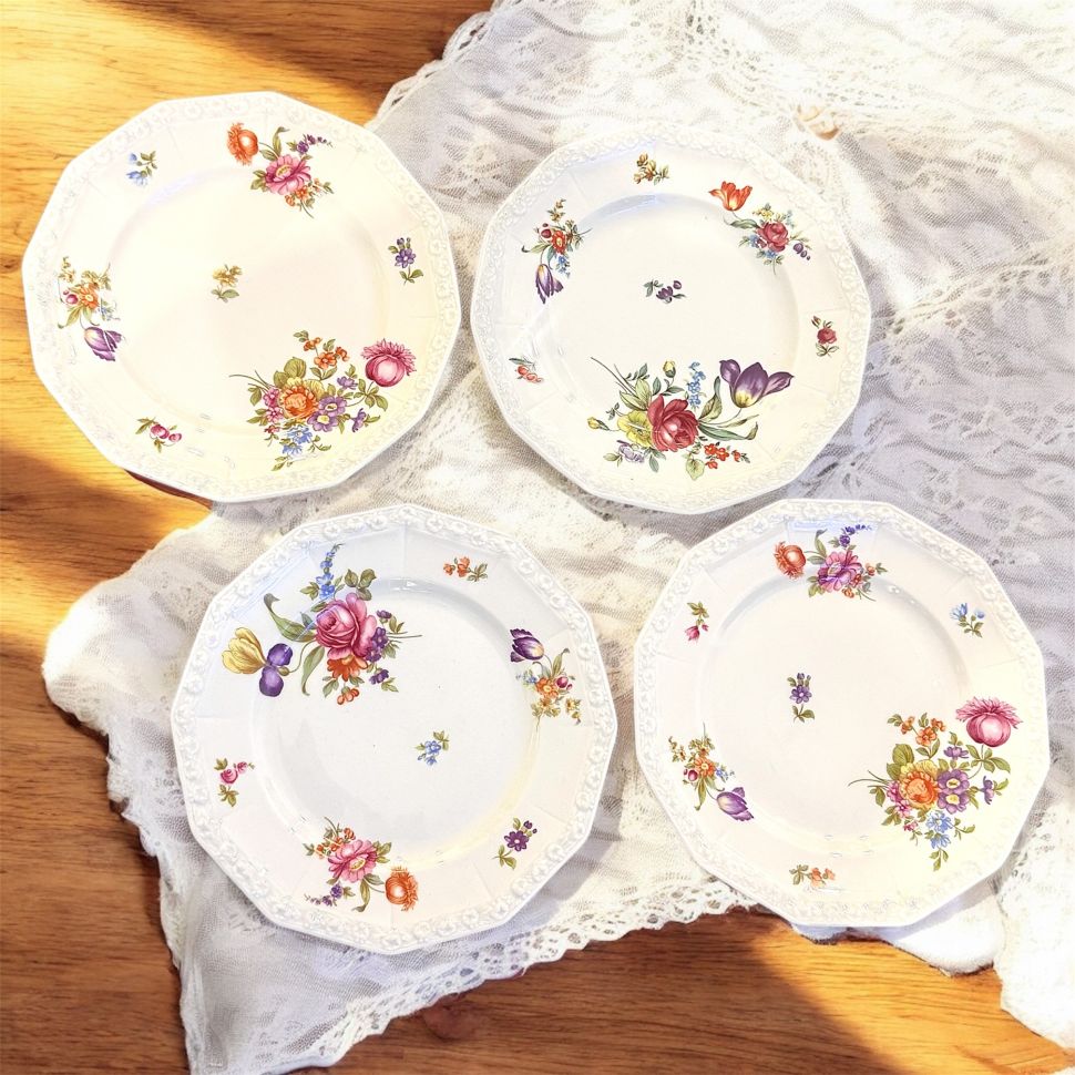 Тарелка Rosenthal Maria Classic Rose Мейсенский букет 17 см Германия