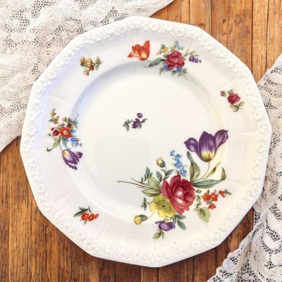Тарелка Rosenthal Maria Classic Rose Мейсенский букет 17 см Германия