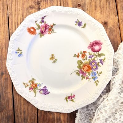 Тарелка Rosenthal Maria Classic Rose Мейсенский букет 17 см Германия