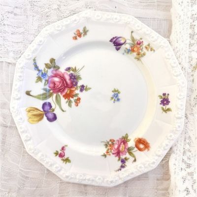 Тарелка Rosenthal Maria Classic Rose Мейсенский букет 17 см Германия