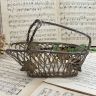Подставка корзинка под бутылку вина Виноград мельхиор Франция  