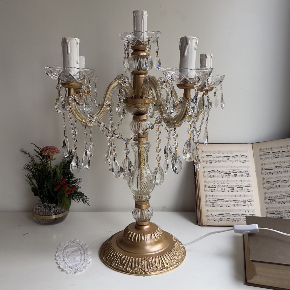 Лампа настольная на 6 ламп жирандоль 60 см Франция 