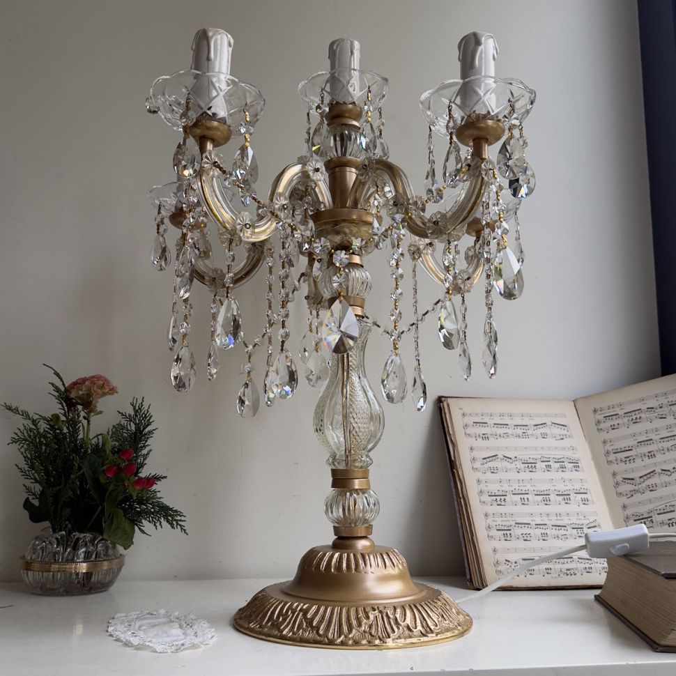 Лампа настольная на 6 ламп жирандоль 60 см Франция 