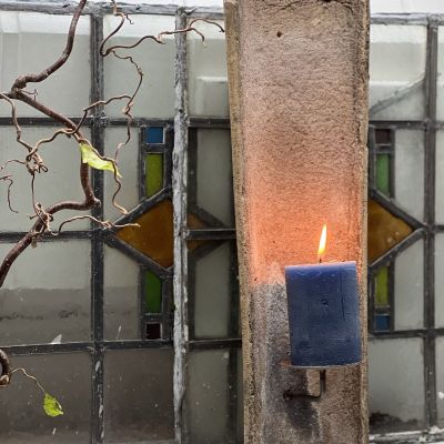 Подсвечник дизайнерский 49 см металл 