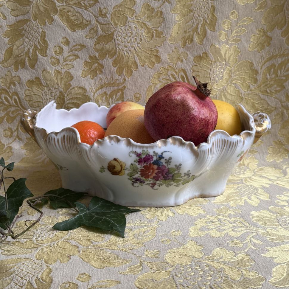 Ваза для фруктов Limoges Haviland 29 см Франция конец 19 века