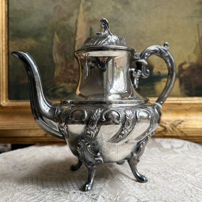 Чайник кофейник 1 л Victor Saglie Франция серебрение 