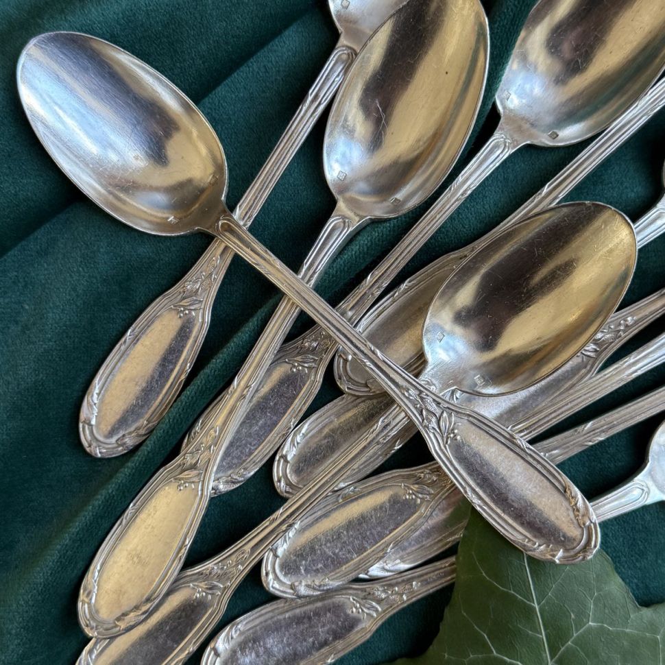 Ложка чайная 14 см серебрение Франция 