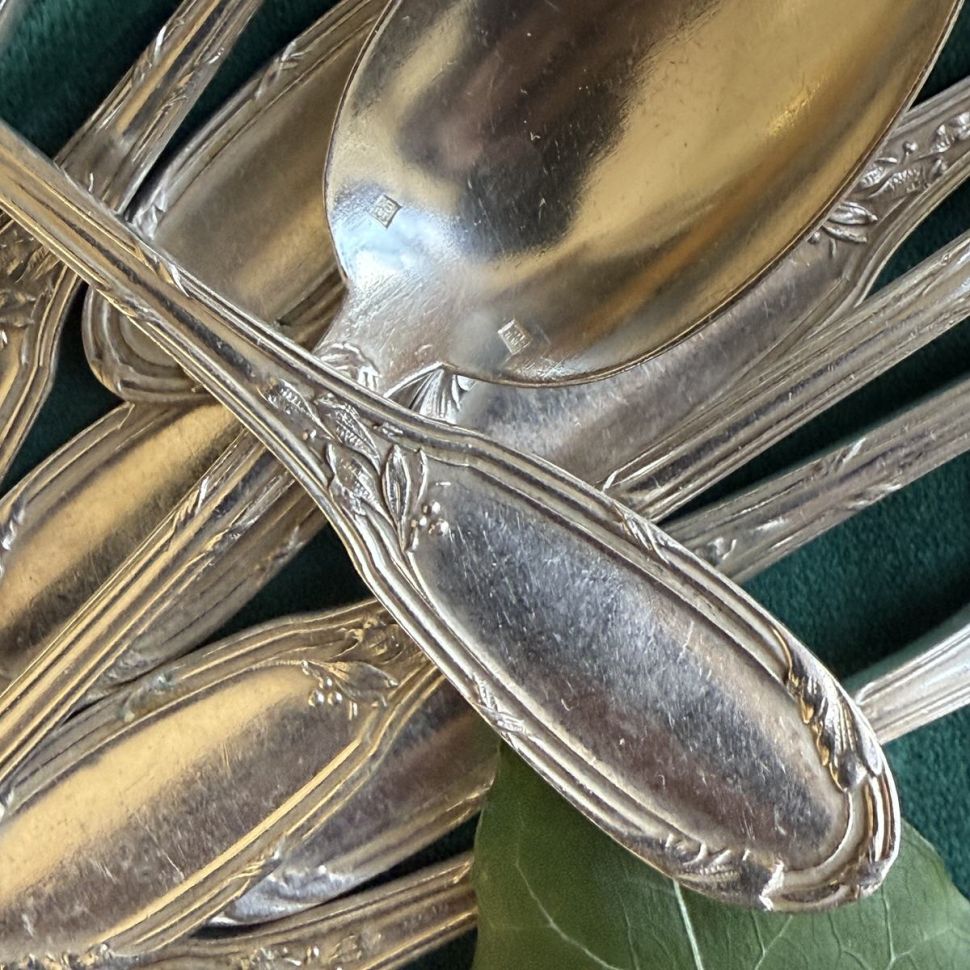 Ложка чайная 14 см серебрение Франция 