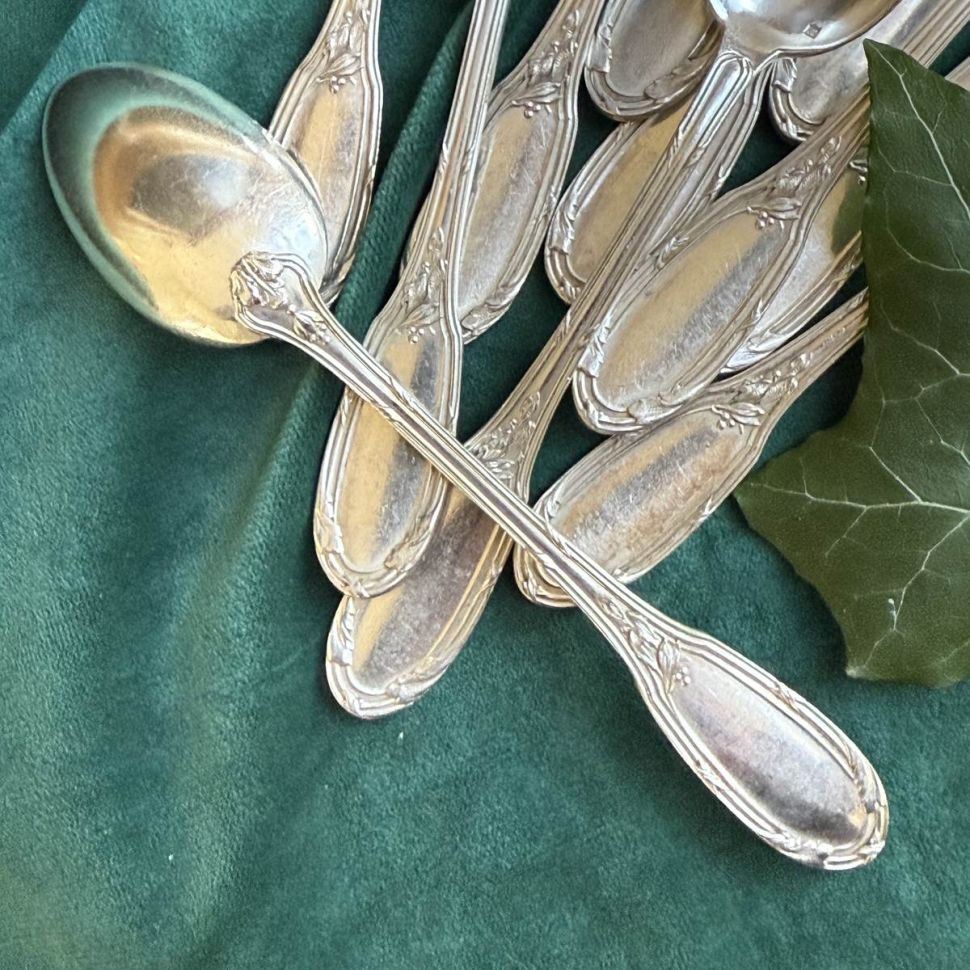 Ложка чайная 14 см серебрение Франция 