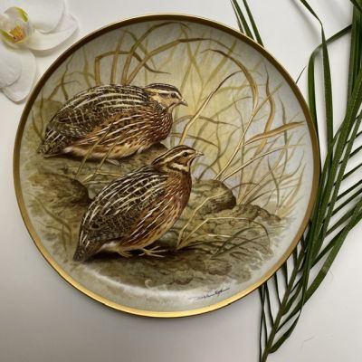 Тарелка Franklin Porcelain серии Gamebirds of the World  23 см 1979 г Франция