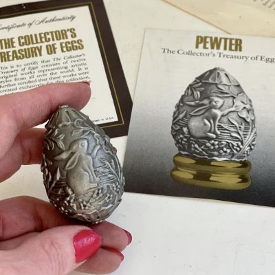 Яйцо декоративное Pewter Franklin Mint Олово