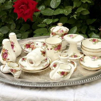 Розетка Royal Albert Old Country Roses 8 см Лебедь фарфор Англия
