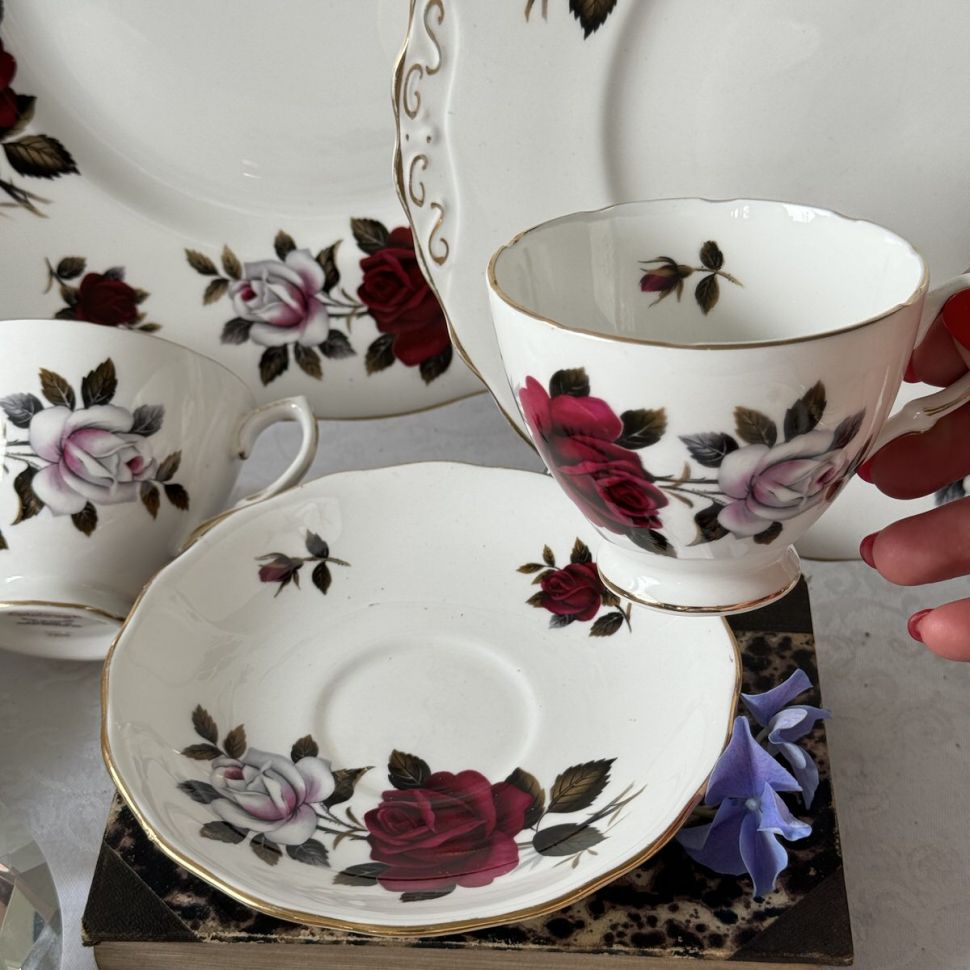 Чайная пара Colclough Ridgway Amoretta 1950 гг 200 мл Англия 