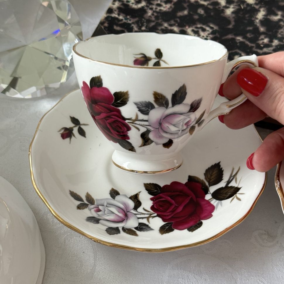 Чайная пара Colclough Ridgway Amoretta 1950 гг 200 мл Англия 