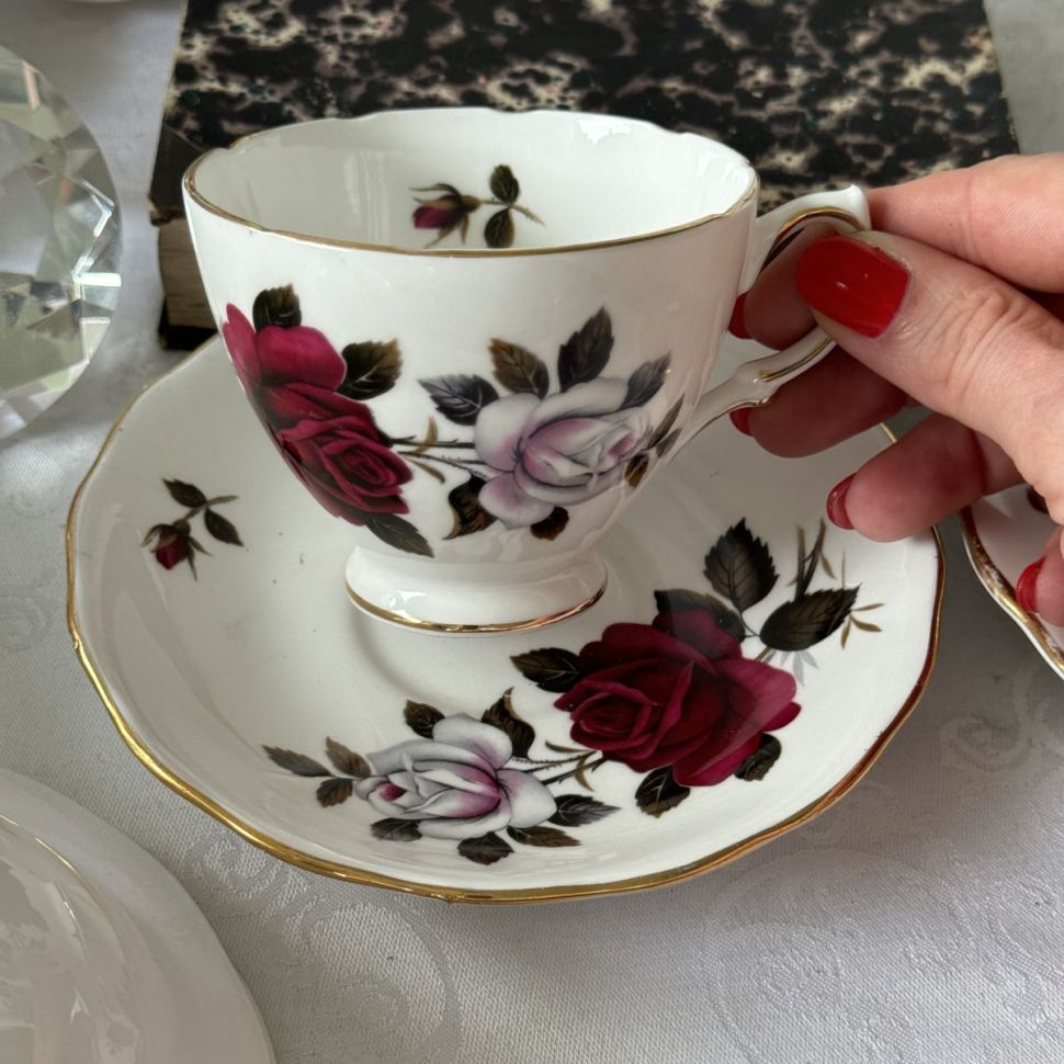 Чайная пара Colclough Ridgway Amoretta 1950 гг 200 мл Англия 