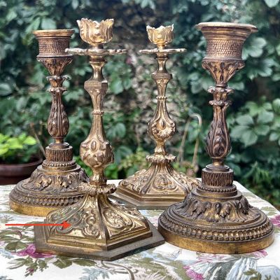 Подсвечник 19 см бронза Франция