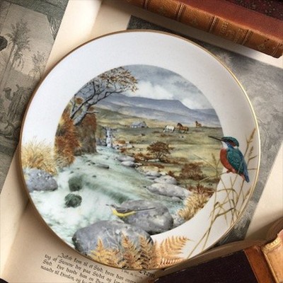 Тарелка Англия Royal Worcester, NOVEMBER Река