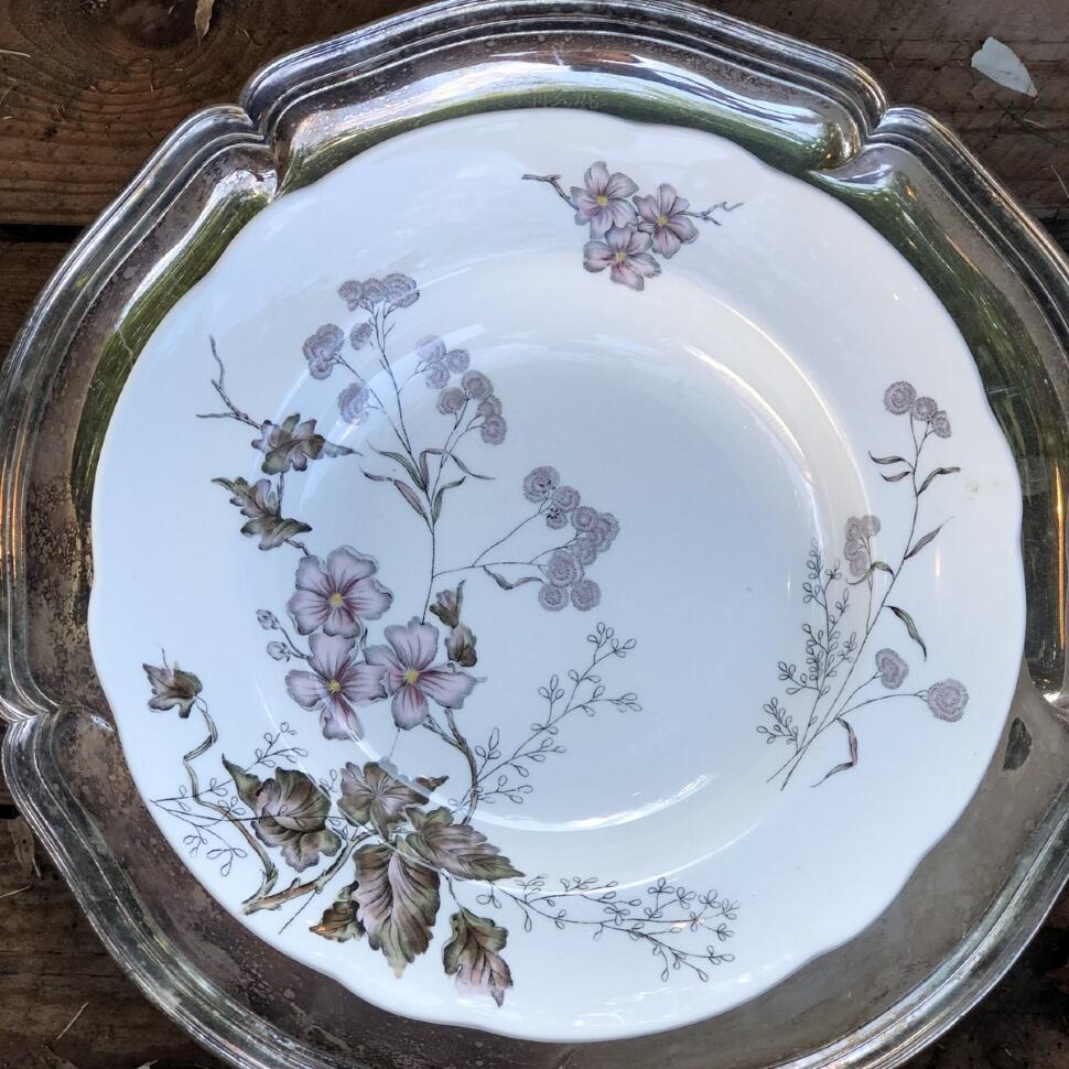 Тарелка глубокая 26 см Rorstrand Risa Швеция (кракелюр)