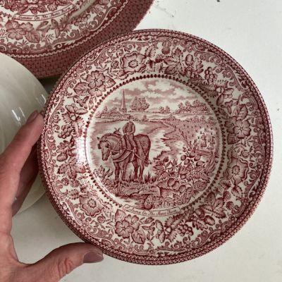 Тарелка десертная 17 см Staffordshire Всадник Англия   