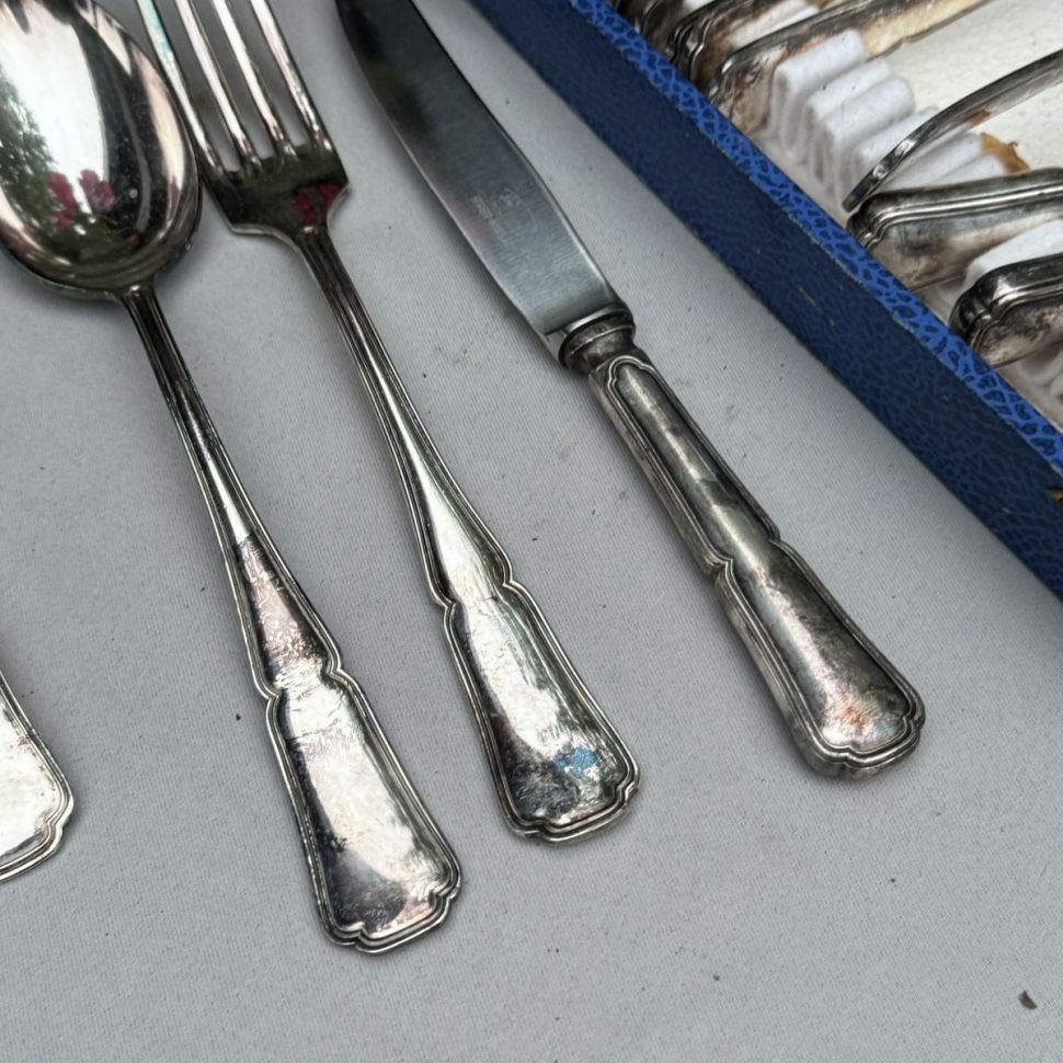 Ложка столовая 21 см Govaers Bruxelles серебрение сталь Бельгия