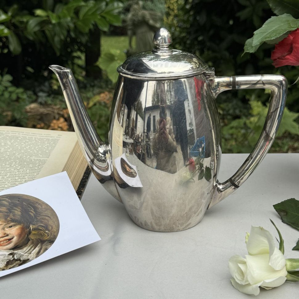 Чайник кофейник Wiskemann 1,3 л серебрение Бельгия уценка