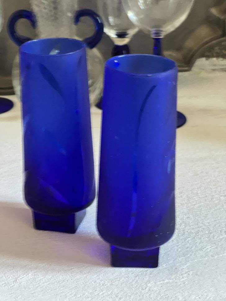 Стакан синий 250 мл хрусталь Швеция