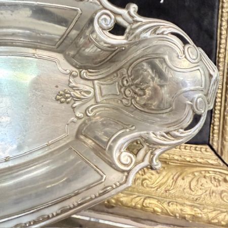 Блюдо углубленное Арнуво 27х13 см мельхиор
