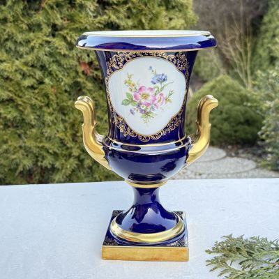 Ваза формы Медичи Lindner Мейсенский букет 25 см Германия