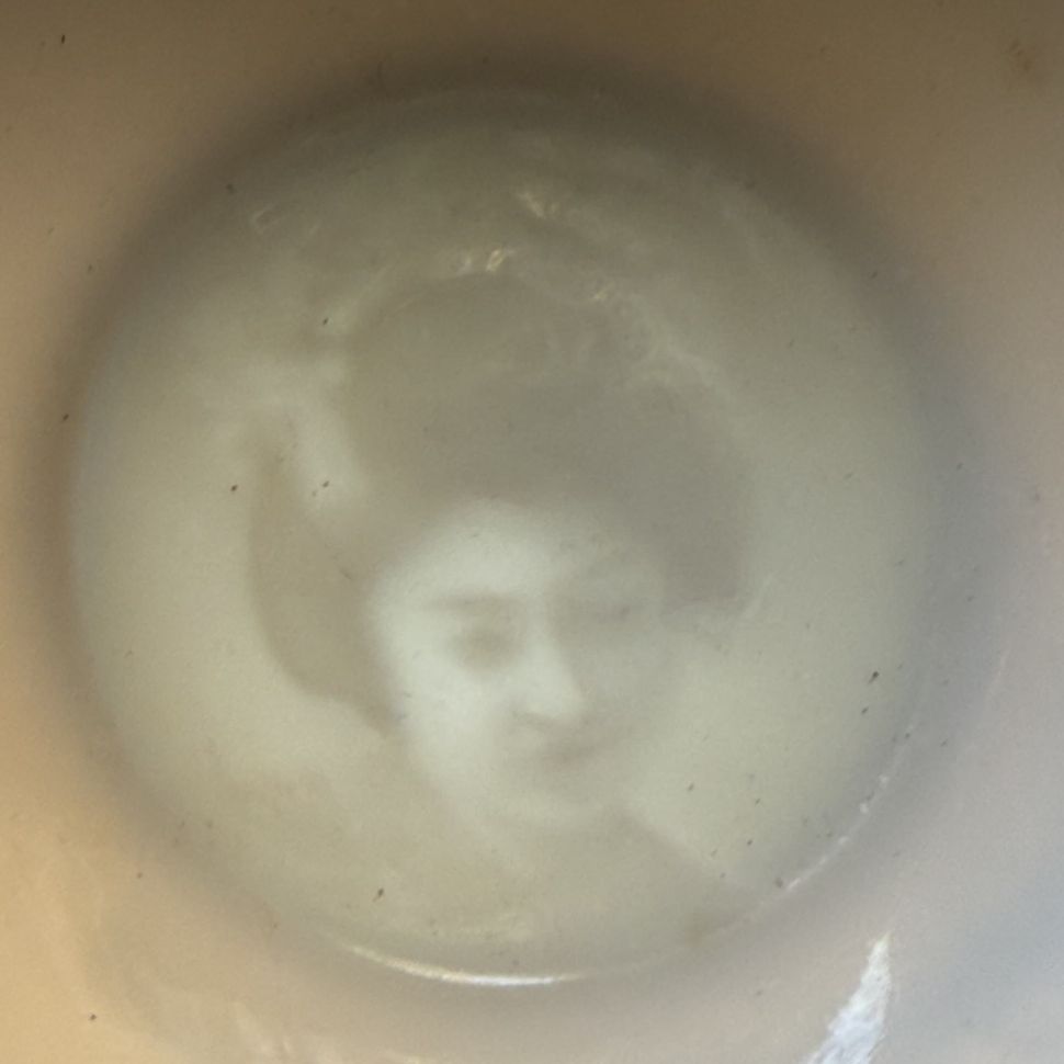 Чайная пара Гейша 150 мл фарфор литофания Япония         