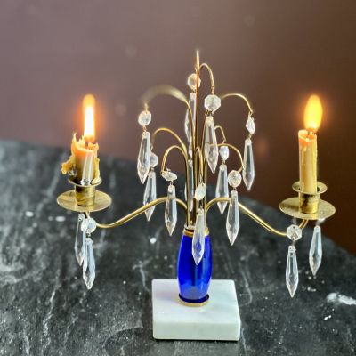 Подсвечник Жирандоль на мраморном основании 24 см